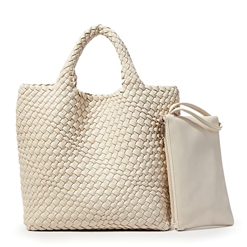 KALIDI Soft Vegan Leather Tote Bag - Handmade Shoulder Bag