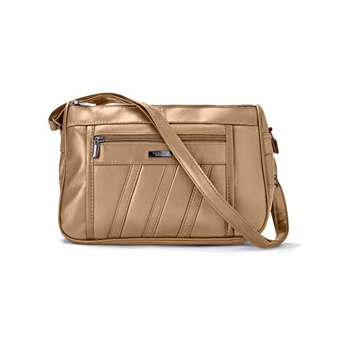 Genuine Leather Multi Compartment Crossbody Handbags for Women