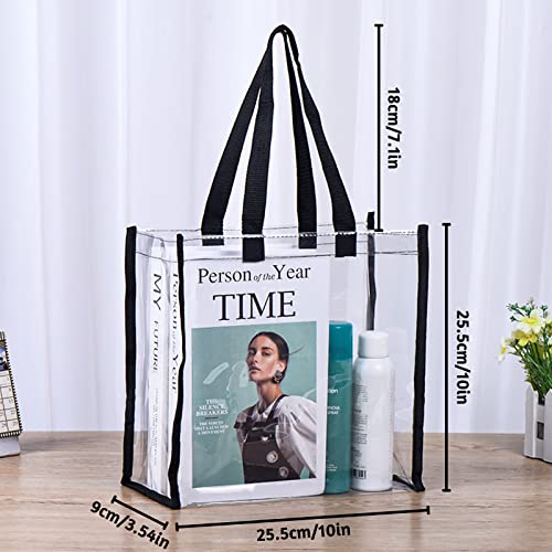 Transparent PVC Vinyl Designer Tote Bags - Stadium Approved