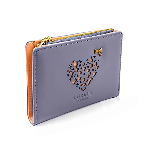 Cool Blue Woodland Leather Women's Wallet with RFID