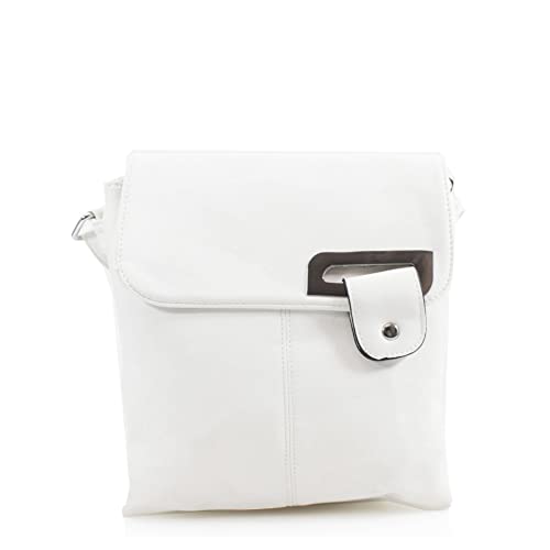 Woodland Leathers Women's White Crossbody Handbag