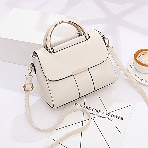 Elegant Damen Designer Handtasche in Cremeweiß