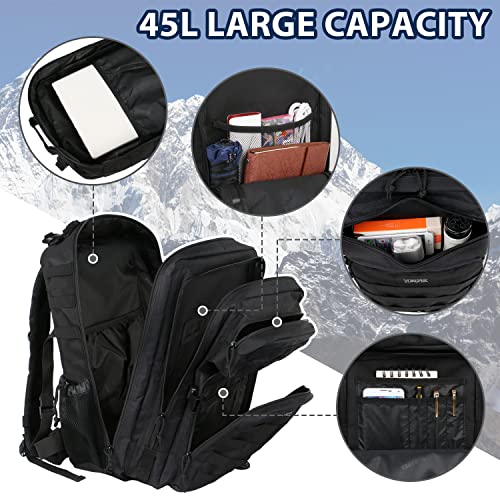 YOREPEK 45L Tactical Military Backpack for Men