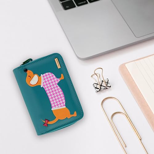 kukubird Dachshund Cartoon Purse Wallet - Blue