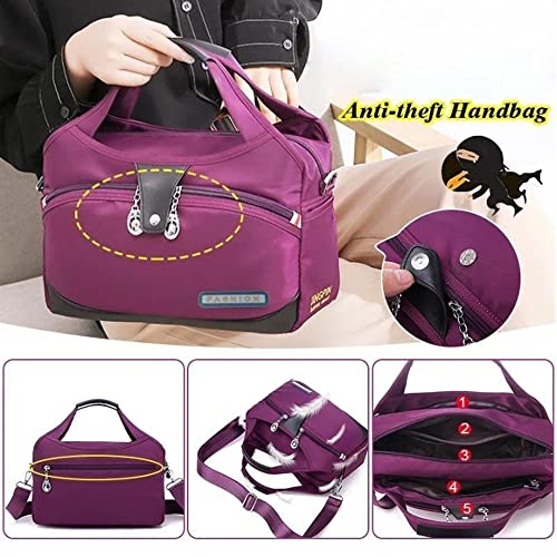 Red Oxford Cloth Anti-theft Shoulder Bag - Designer Handbag