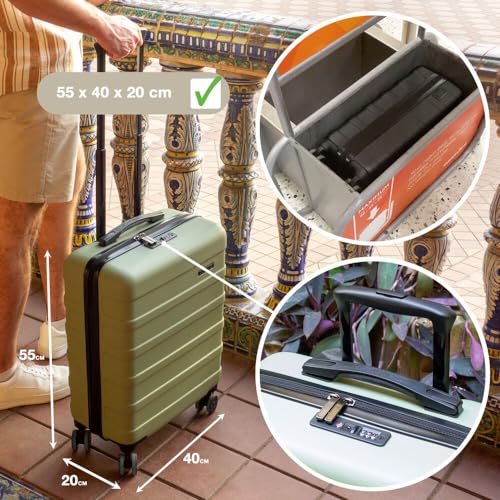 Cabin Max Designer Handbag: Lightweight, Hard Shell, Ryanair/Easyjet/Jet2 Suitcase