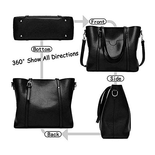 Soft Leather Ladies' Tote Bag with Zipper