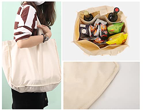 YULOONG Cotton Eco Tote Bags Extra-Large Durable Canvas