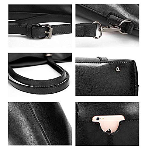 Soft Leather Ladies' Tote Bag with Zipper