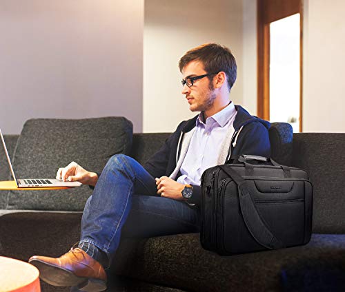 KROSER Black Expandable Laptop Bag - 18.5-inch