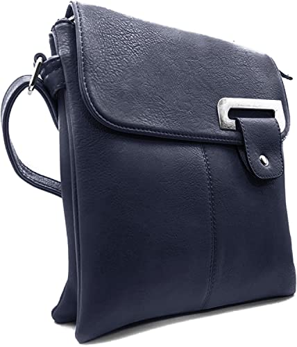Woodland Leathers Navy Designer Crossbody Handbag