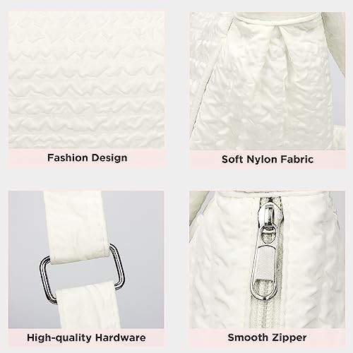 Unisex Nylon Halfmoon Hobo Crossbody Bag with Adjustable Strap