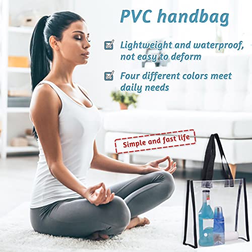 Transparent PVC Vinyl Designer Tote Bags - Stadium Approved