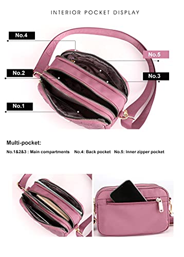 YANAIER Damen Handtasche - Kleine wasserdichte Schultertasche Schwarz