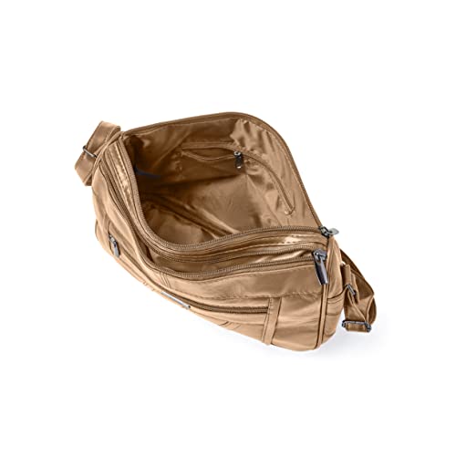 Genuine Leather Multi Compartment Crossbody Handbags for Women