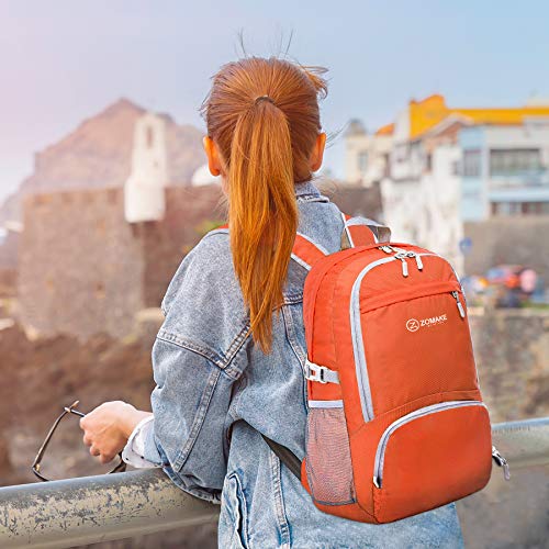 ZOMAKE 30L Lightweight Packable Hiking Backpack - Orange