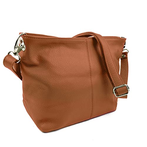 Italian Leather Black Shoulder Bag for Women