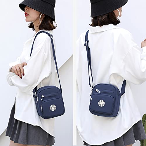 Blue Casual Nylon Crossbody Bag for Women, Girls