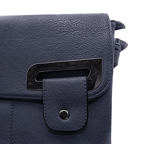 Woodland Leathers Navy Designer Crossbody Handbag