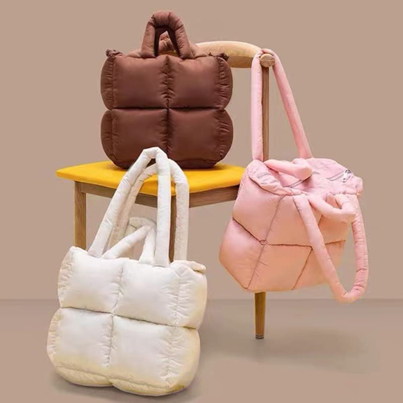 Large Quilted Tote Bag - Classic Pink Retro