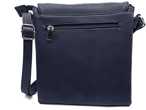 Woodland Leathers Navy Designer Crossbody Handbag