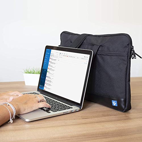 Slim Black Laptop Bag with Padded PC Compartment