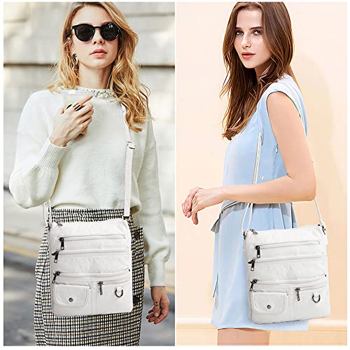 Soft PU Leather Multi-pocket Shoulder and Flap Handbags