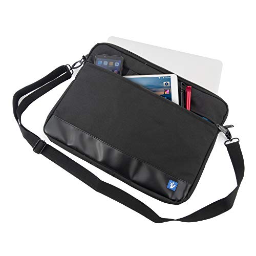 Slim Black Laptop Bag with Padded PC Compartment