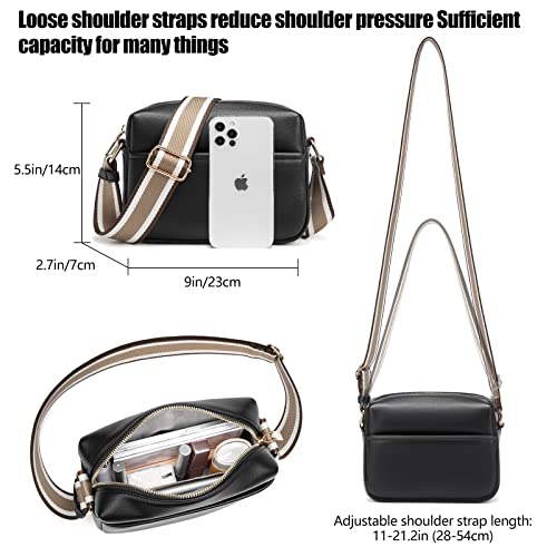 Stylish Leather Crossbody Bag - Adjustable Strap Ladies Purse