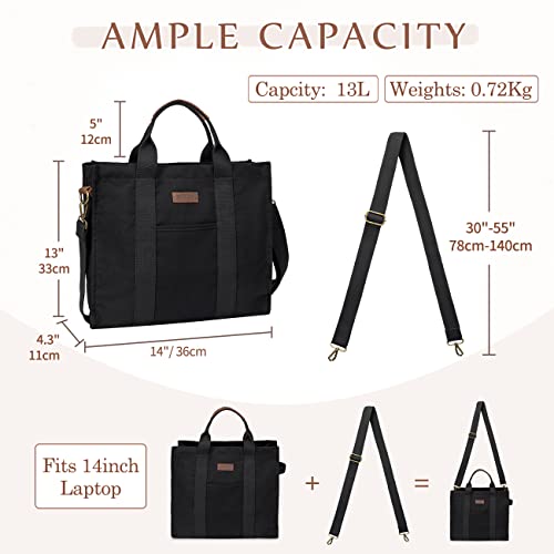 VASCHY Canvas Tote Bag: Casual Designer Handbags for Women