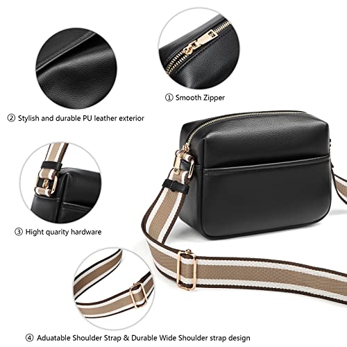 Stylish Leather Crossbody Bag - Adjustable Strap Ladies Purse