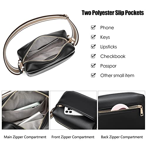 Stylish Leather Crossbody Bag - Adjustable Strap Ladies Purse