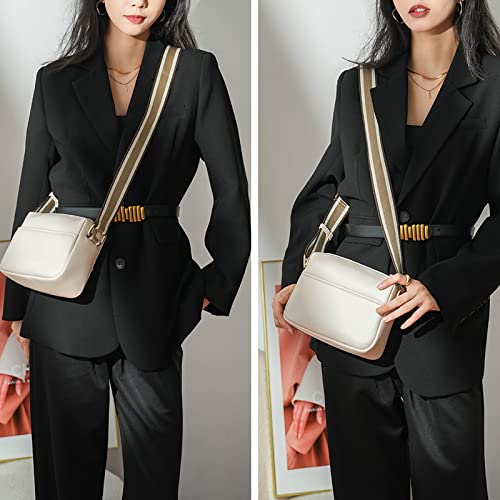 Stylish Leather Crossbody Bag - Adjustable Strap Ladies Purse