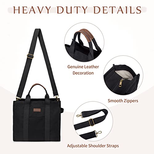 VASCHY Canvas Tote Bag: Casual Designer Handbags for Women