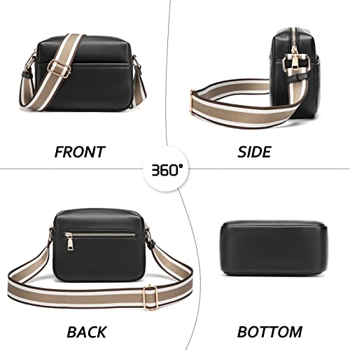 Stylish Leather Crossbody Bag - Adjustable Strap Ladies Purse