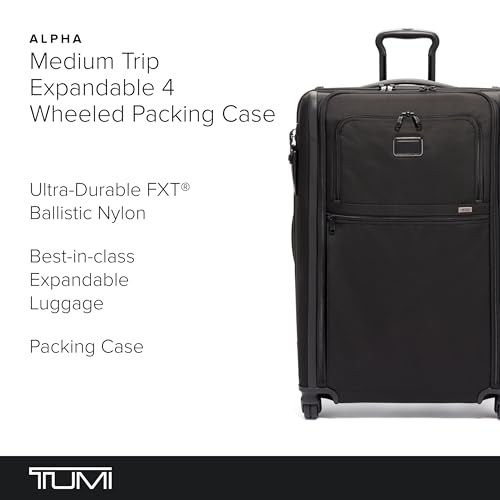 TUMI Alpha 3 Large Black Suitcase: Top Handles