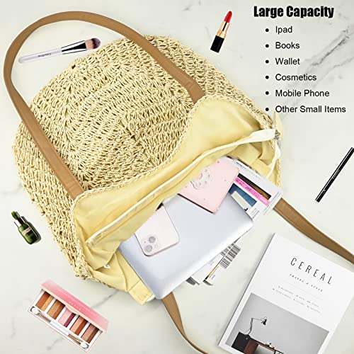 Stylish Beach Tote: Twirush Large Capacity Straw Handbag