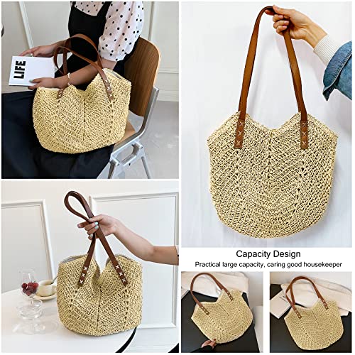 Stylish Beach Tote: Twirush Large Capacity Straw Handbag