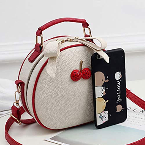 VALICLUD Summer Cherry Crossbody Bag - Beige Red