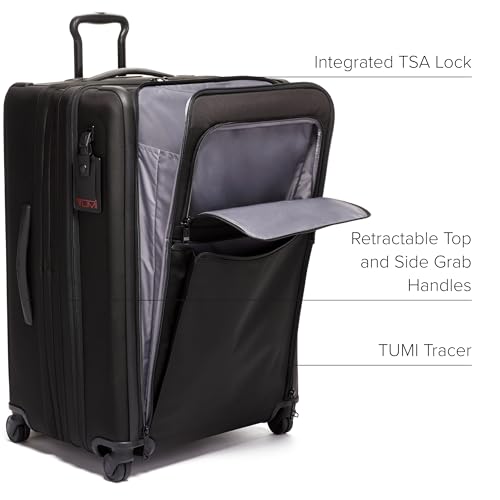 TUMI Alpha 3 Large Black Suitcase: Top Handles
