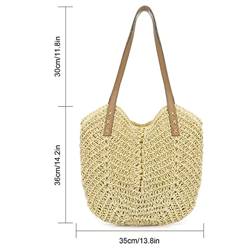 Stylish Beach Tote: Twirush Large Capacity Straw Handbag