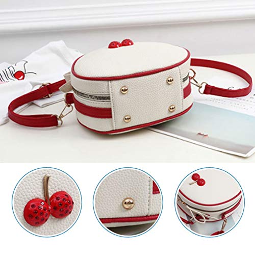 VALICLUD Summer Cherry Crossbody Bag - Beige Red