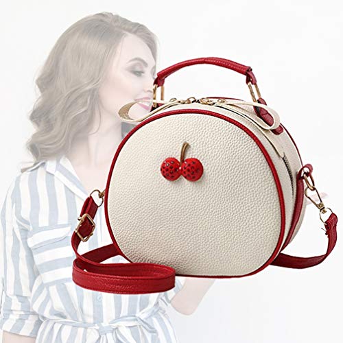 VALICLUD Summer Cherry Crossbody Bag - Beige Red