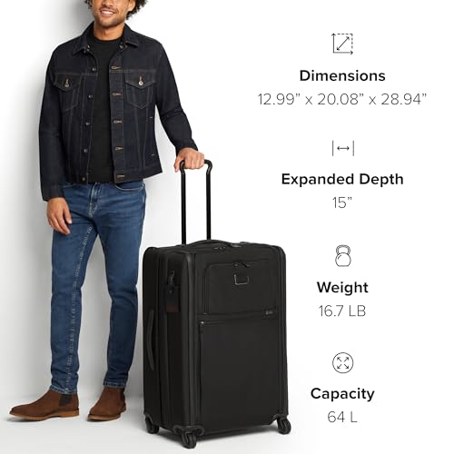 TUMI Alpha 3 Large Black Suitcase: Top Handles