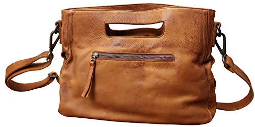 Genuine Cow Hide Leather Vintage Cross Body Handbag