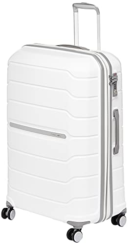 Samsonite White Designer Handbag with Double Spinner Wheels