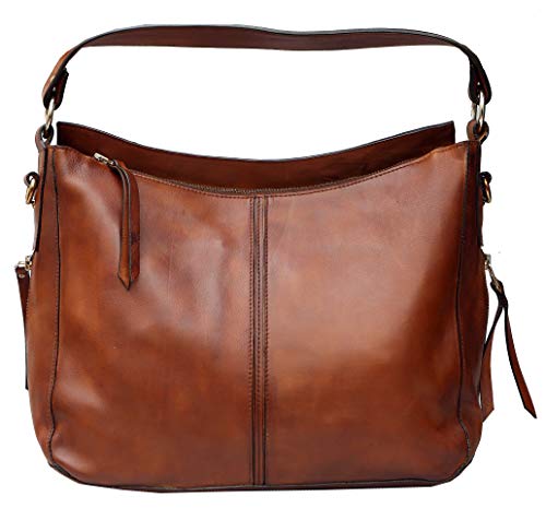 Fashionable Designer Leather Hobo Handbags for Women (Brown)