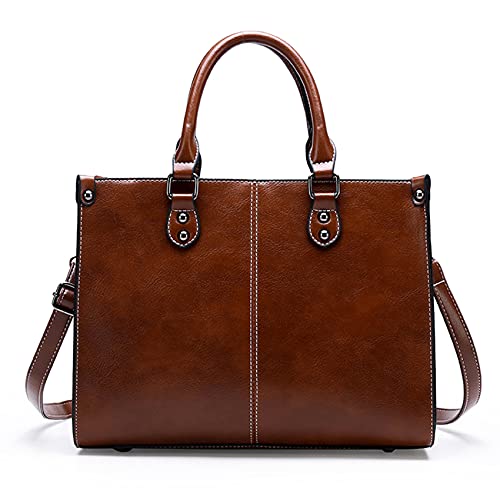 Women's Leather Designer Tote Handbag - All-Purpose Work Bag