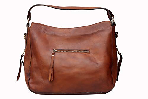 Fashionable Designer Leather Hobo Handbags for Women (Brown)