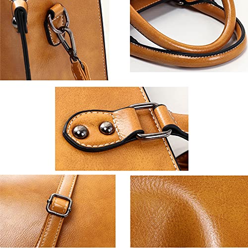 Women's Leather Designer Tote Handbag - All-Purpose Work Bag